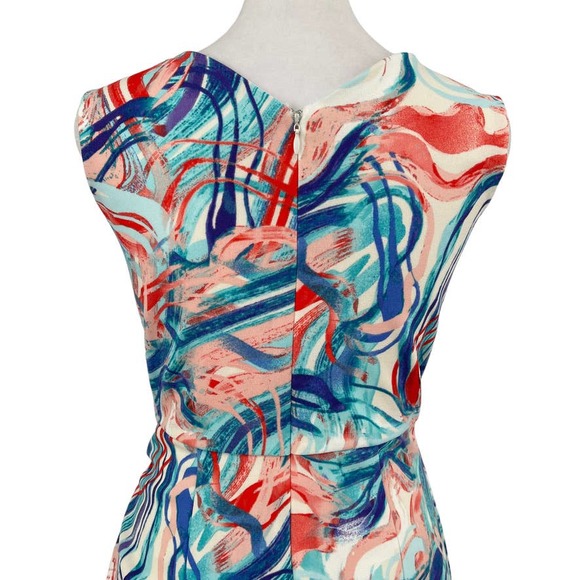 NWT - TAHARI ASL Womens Scuba Crepe Midi Dress Side Knot Sheath - Size 4 - Picture 10 of 15